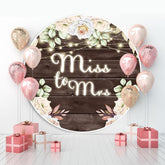 Glänzend Beleuchtung Blumen Hölzern Liebenswert Kreis Braut Dusche Hintergrund